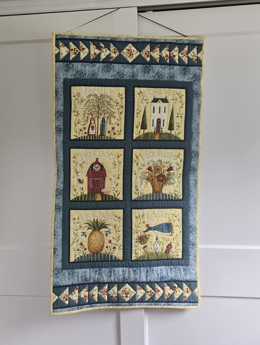 Folk Art Quilted Wall Hanging Family Forever By Erin Mcallister